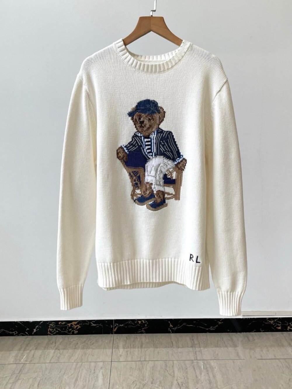Polo Ralph Lauren Nautical Bear Cream Crewneck Sweater